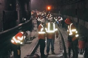 Eastern Suburbs Railway Track Renewal Workers