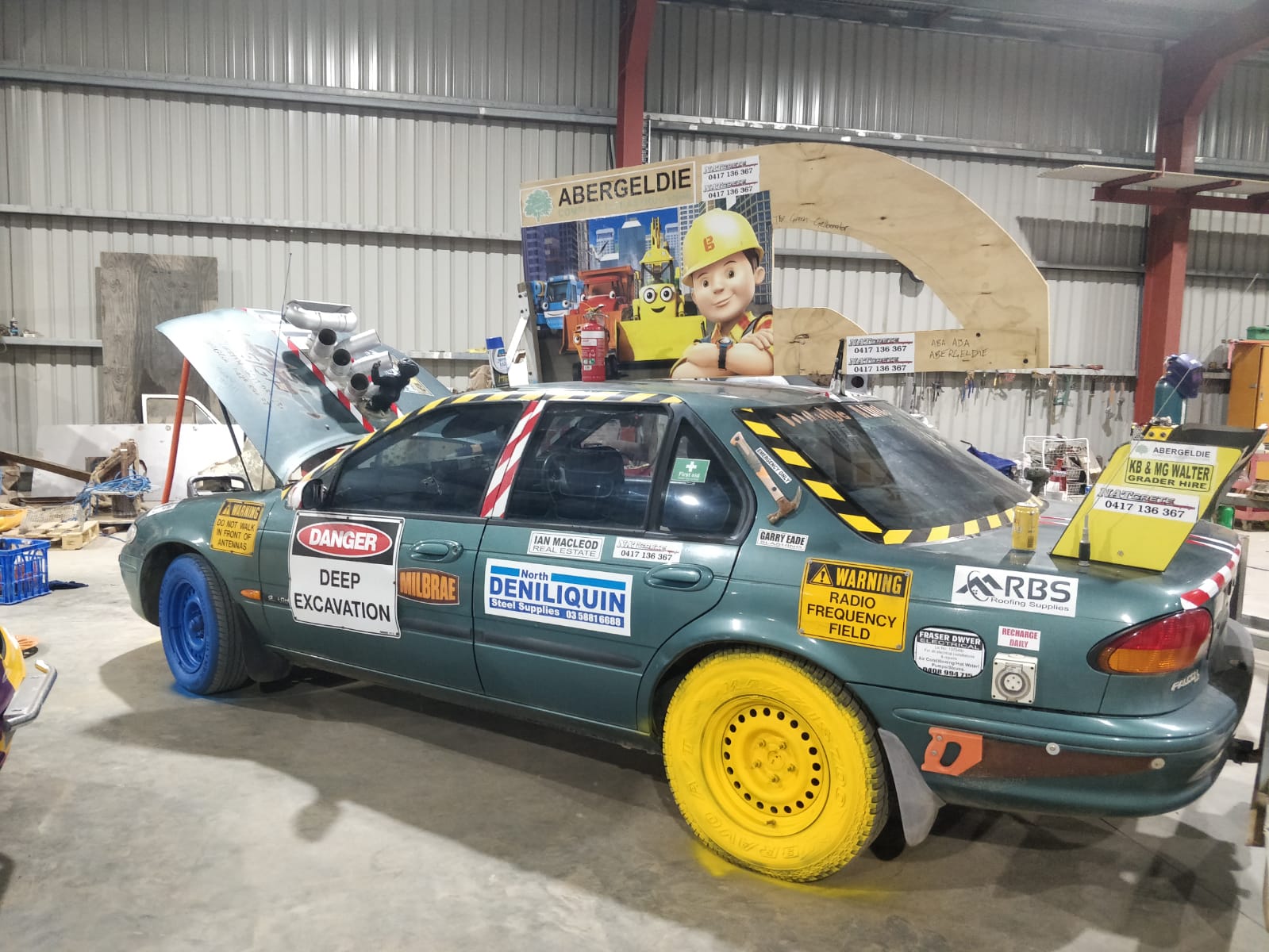 The Abergeldie Rally car ready